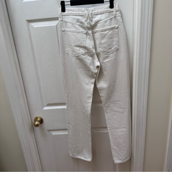 SLVRLAKE London white high rise straight leg jeans white 26 - Picture 5 of 9